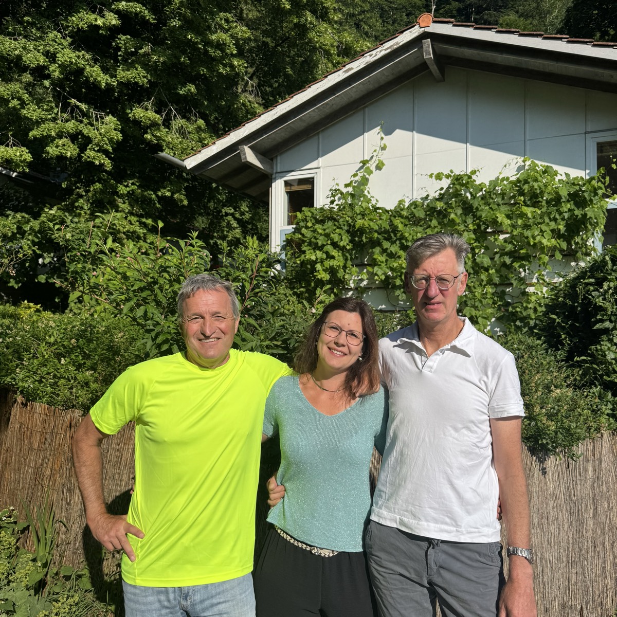 Hans Resch, Susi und Hans Schmid — das Team von SCHUHWIEDU